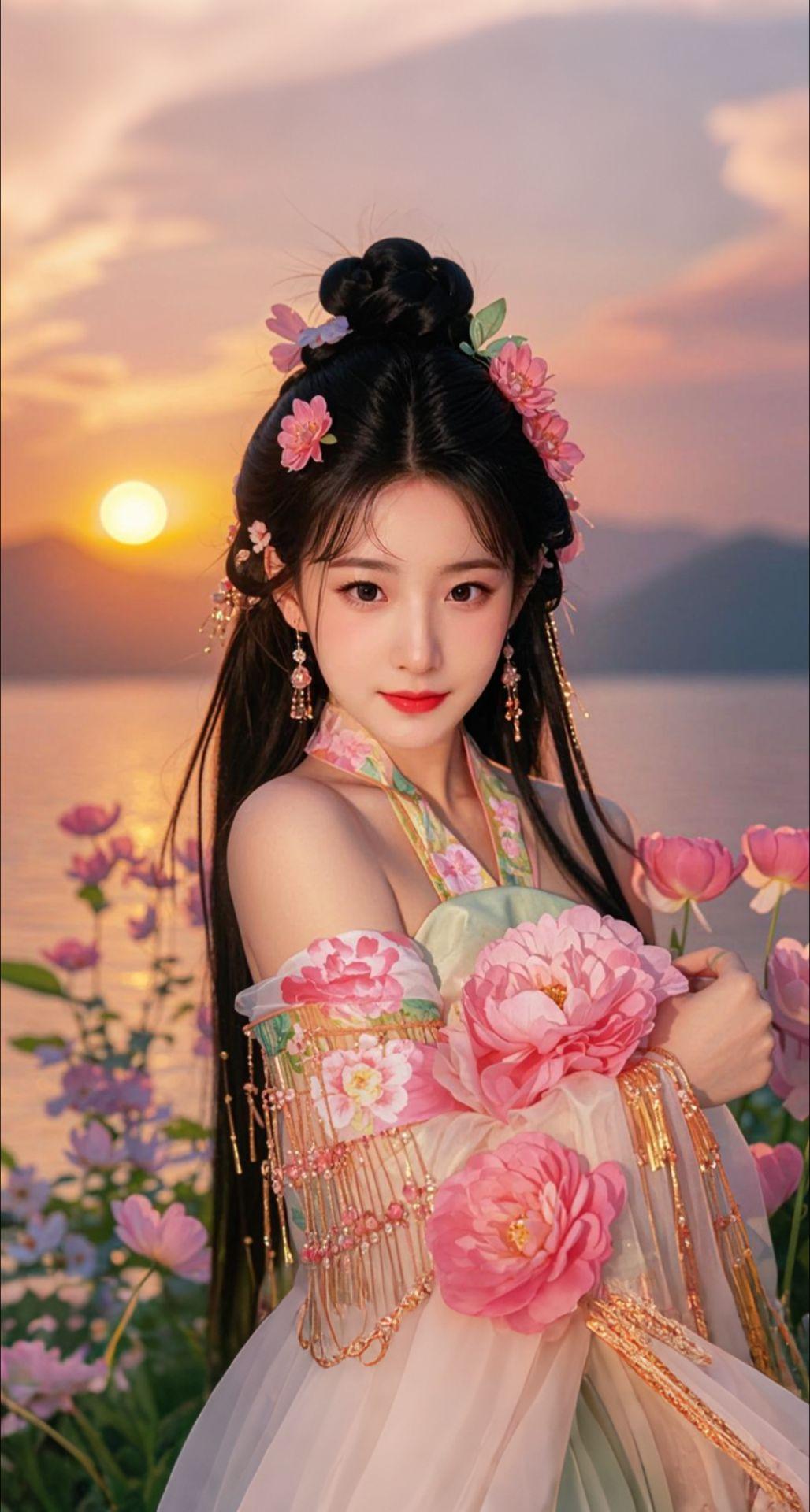 AI扩图 AI仙湖娇颜