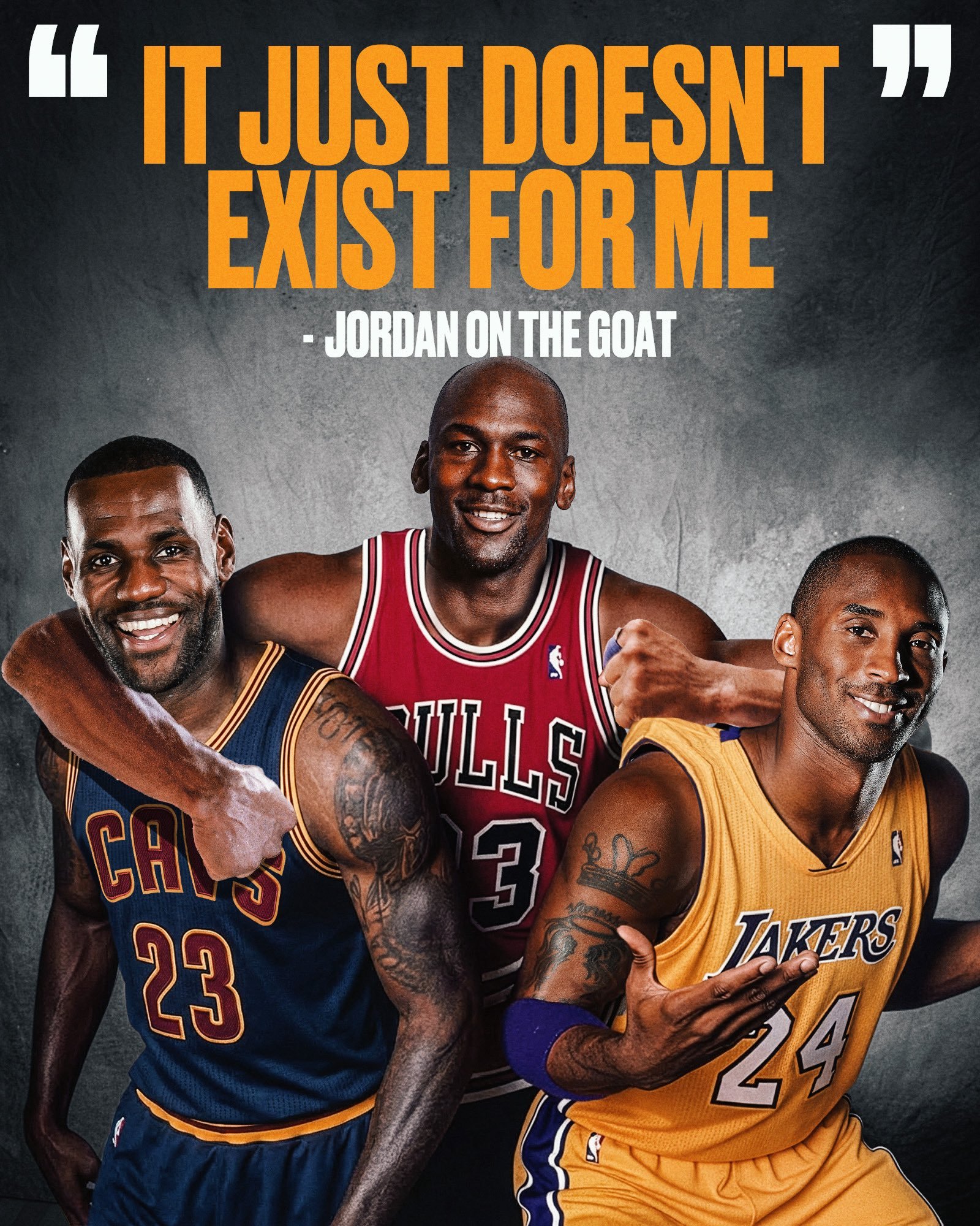 乔丹谈GOAT之争：“对我来说根本不存在。”NBA