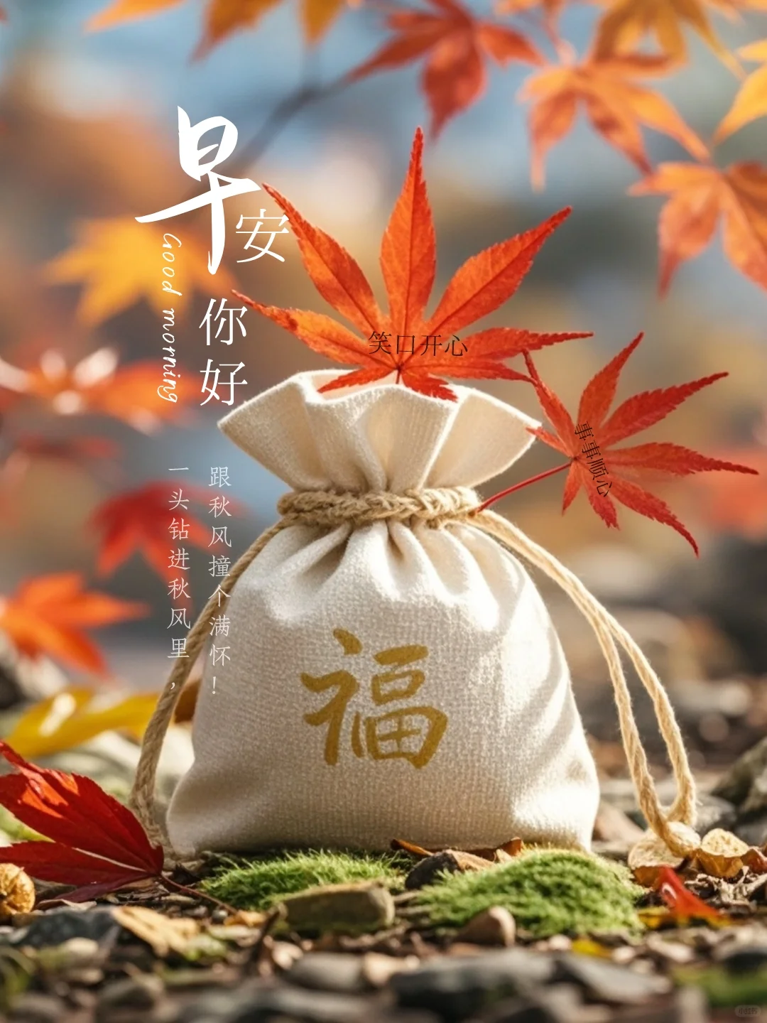 秋天文案｜早安心语｜海报设计｜早秋
