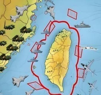 中国现在围岛，或许跟台湾没有关系了！大陆把台湾当作一个诱饵，只要老美敢出动航母或