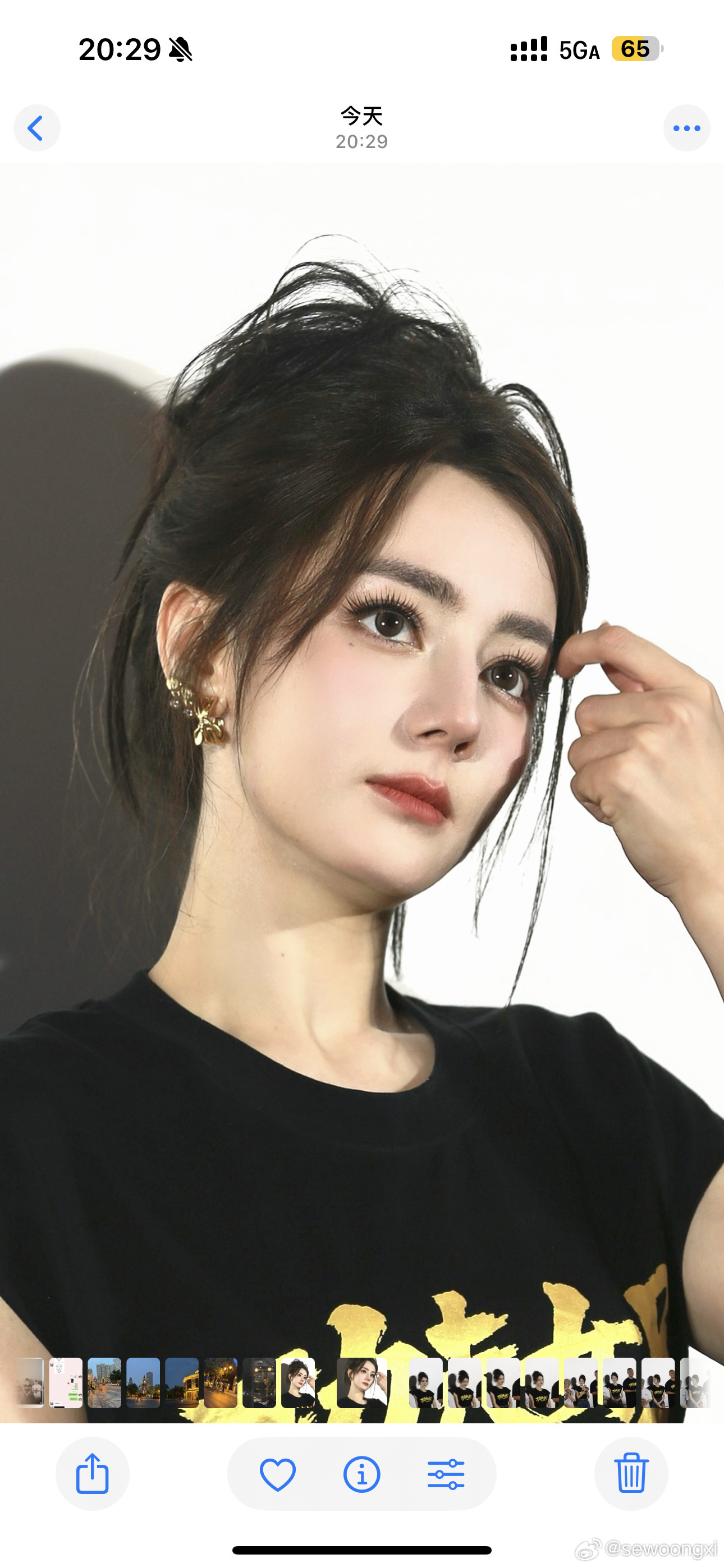 迪丽热巴路演未修原图美成什么样了 
