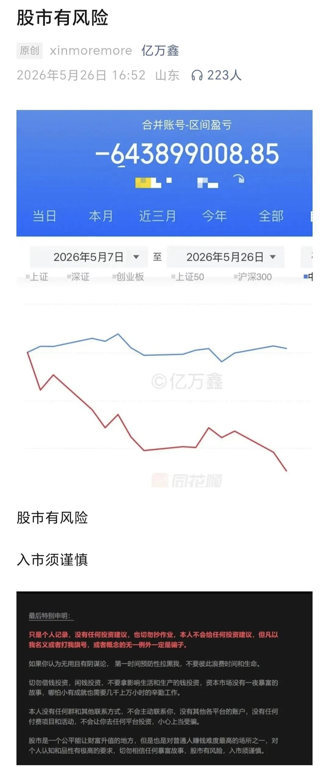 鑫多多发文本月亏6.4个小目标！