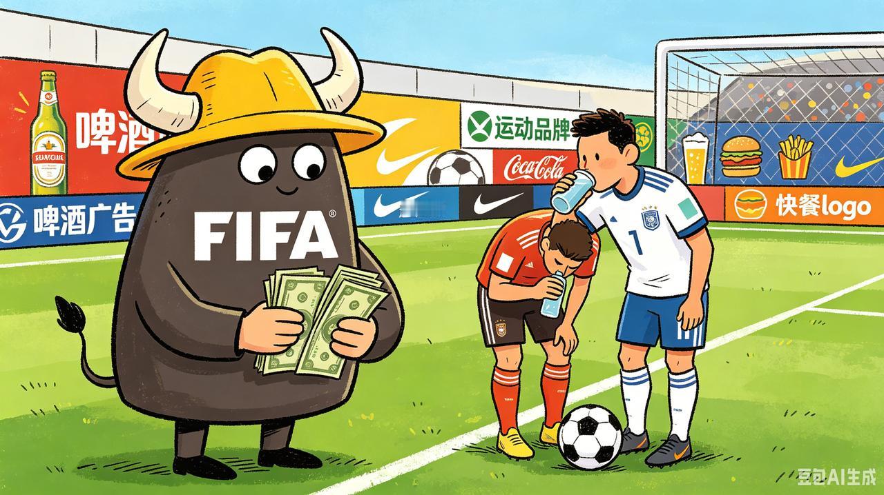离谱！2026 世界杯 FIFA 变身官方黄牛，球员喝水间隙都要塞广告？金球奖唯
