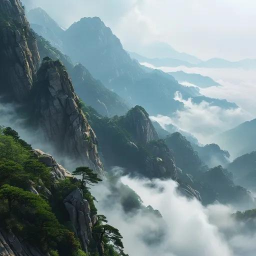 山川静谧如诗画，水墨丹青绘自然，心驰神往的山水间，尽显风流韵味