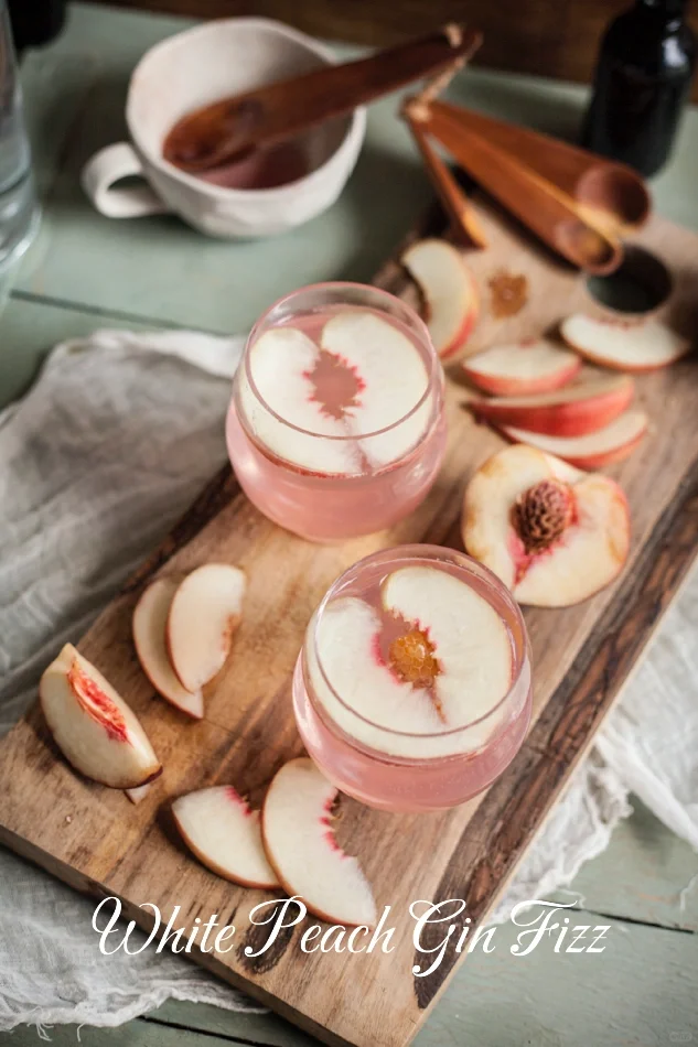 白桃杜松子酒 ｜White Peach Gin Fizz🍑