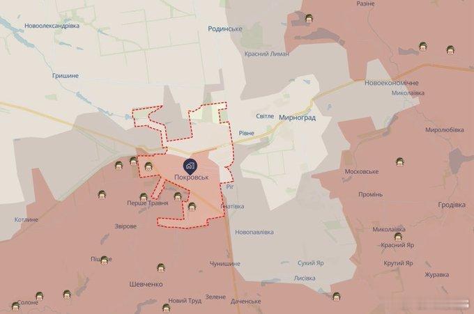 波克罗夫斯克，乌军通报东部军区在波克罗夫斯克继续进行搜捕和突击行动，并消灭城区内