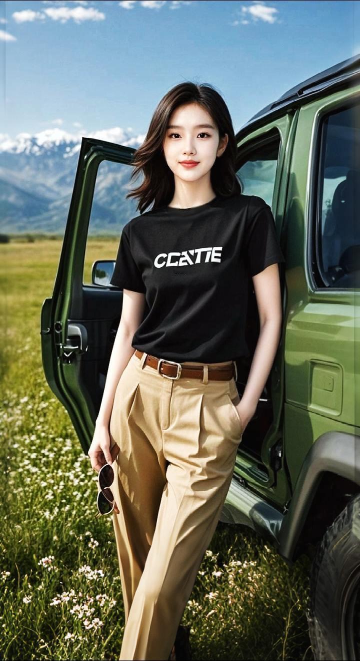 AI扩图 AI旷野佳人