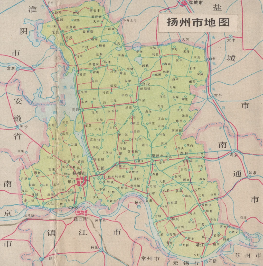 1987年扬州市地图