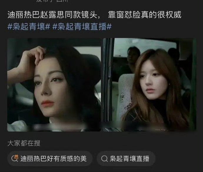 我觉得迪丽热巴和赵露思不应该放一起对比吧这不是两个南波万吗？ 