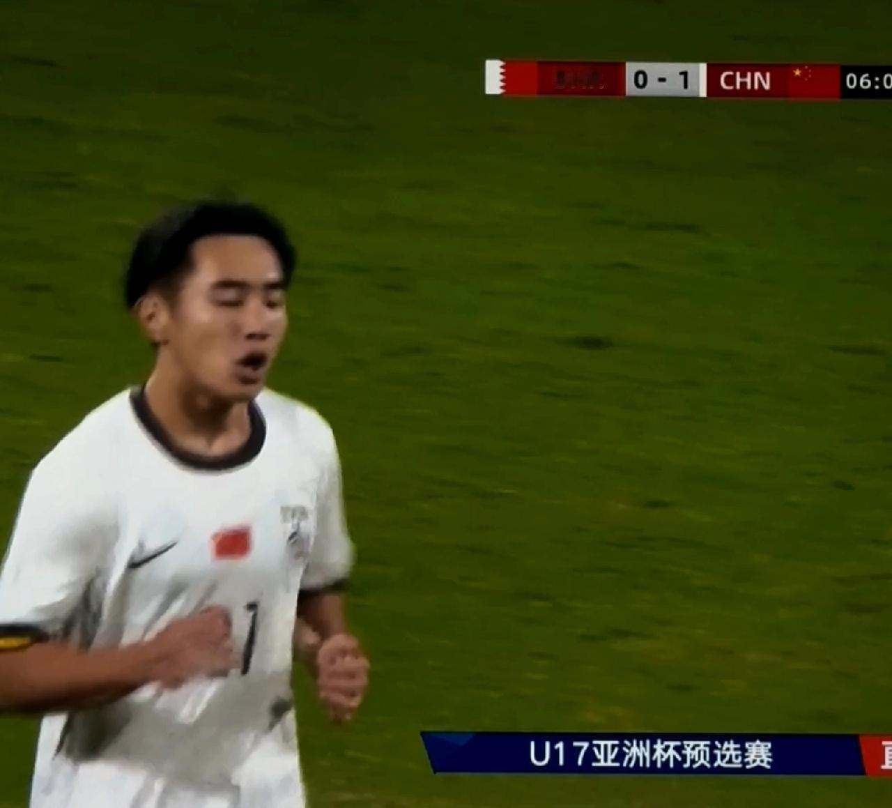 给力！梦幻开局！中国队第6分钟破门，1-0巴林。

U17亚洲杯预选赛首场较量，