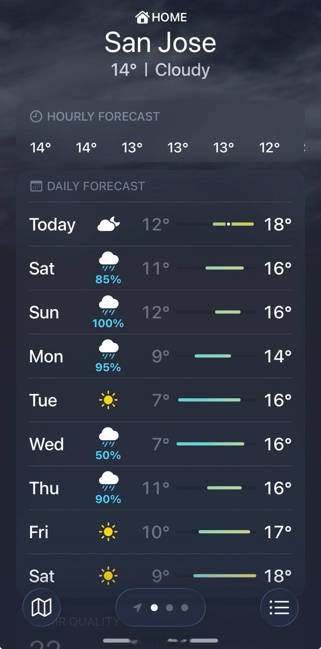 湾区的雨季终于到了。但这个周末都不能户外活动了。今年冬天是la niña气候，这