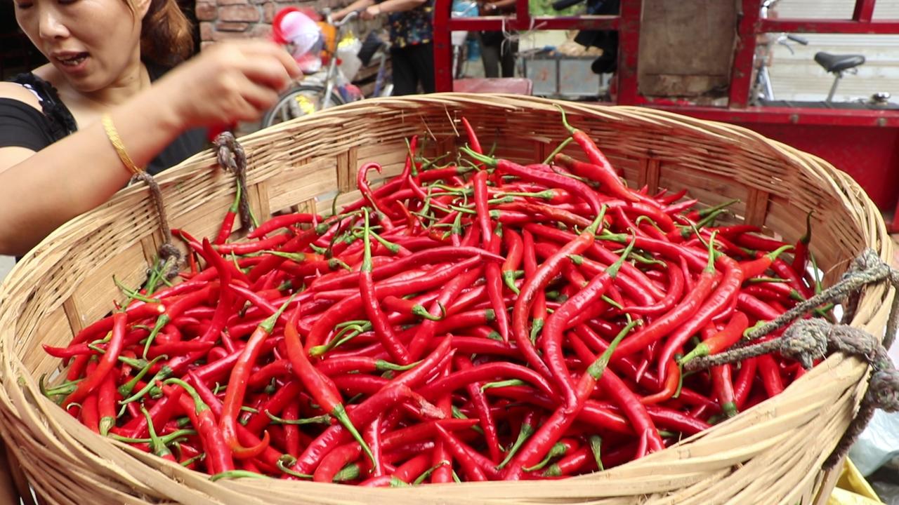 秋天地里红辣椒全部都成熟了，也是到了一年一度农村做辣椒酱的时节了，非常简单的豆瓣