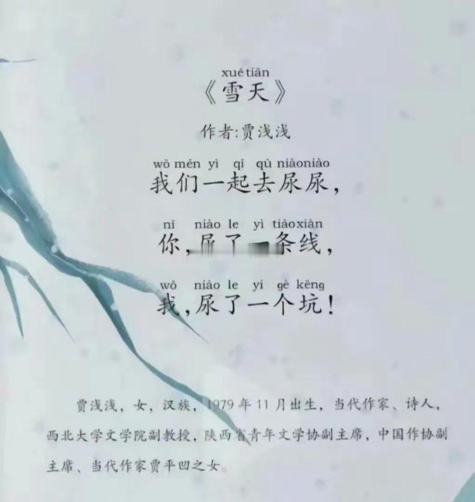 认定贾浅浅存在抄袭行为贾浅浅的诗这种水平，竟然也能登堂入室 