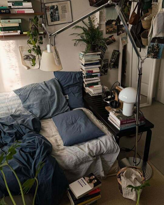 Ins博主ju_seonyo家里温馨的读书角