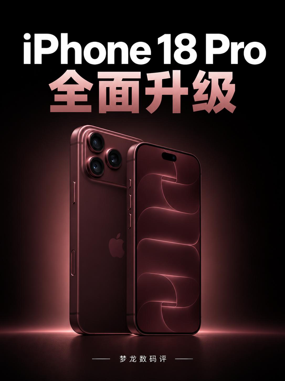 iPhone 18 Pro全面升级！
2nm A20 Pro、4800万像素三摄
