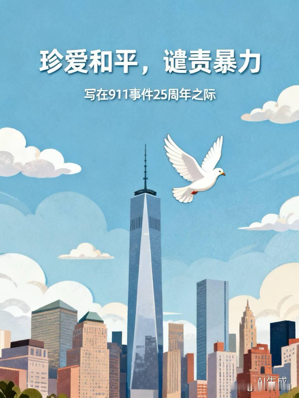 珍爱和平，谴责暴力——写在911事件25周年之际
2026年9月11日，距离那场