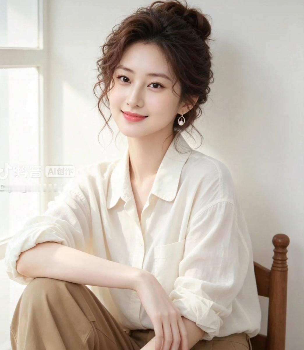 温柔甜美的女孩，自然光线下更显动人。