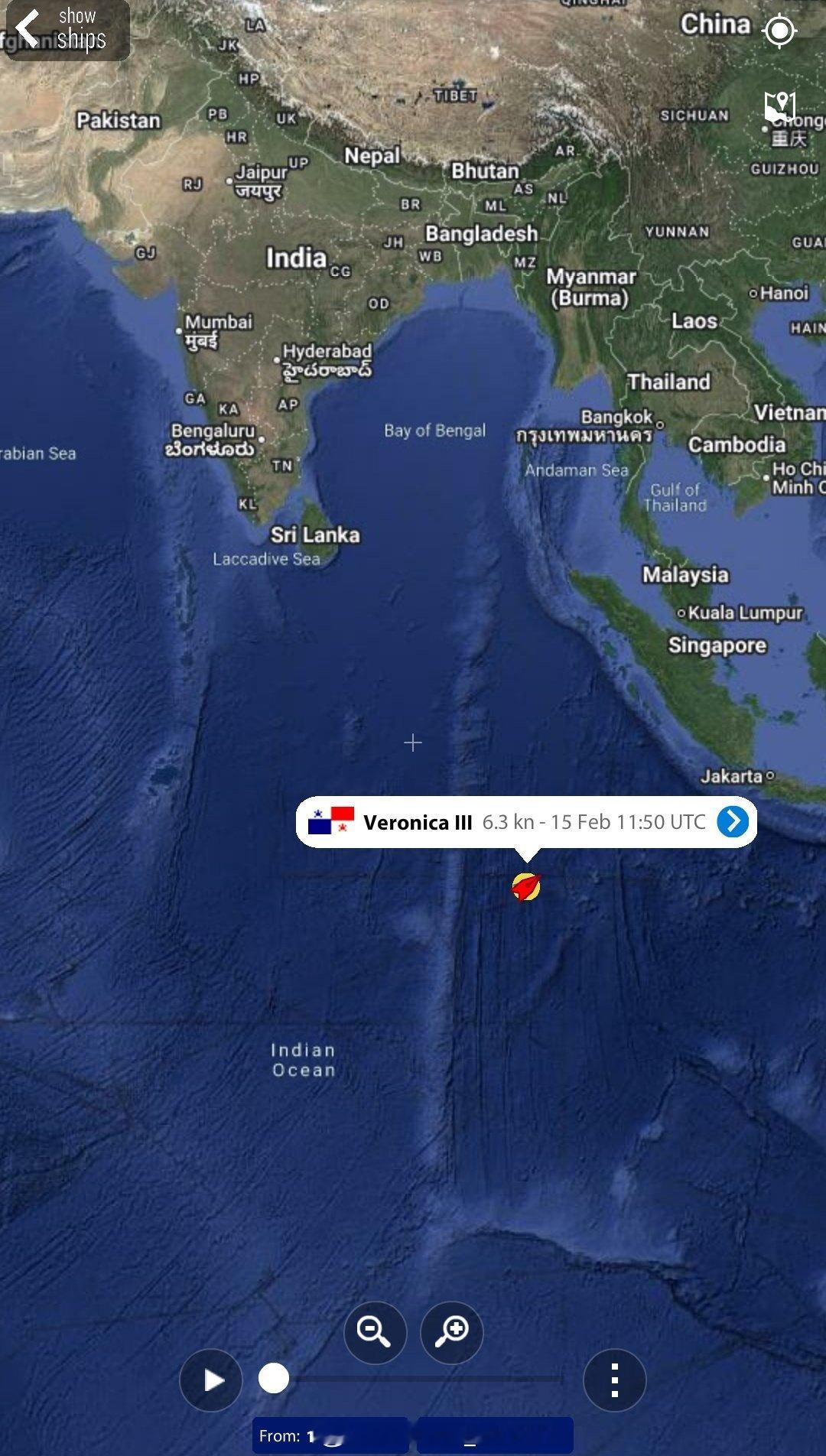 美国军方在印度洋东部扣押了一艘受制裁的伊朗油轮“VERONICA III”，这艘