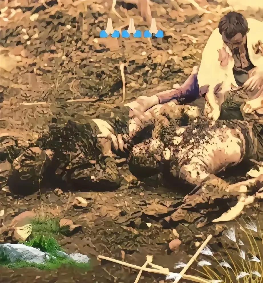 这张照片拍摄于1984年越南前线的照片，照片上看到的是两名运送物资士兵遭受炮弹惨