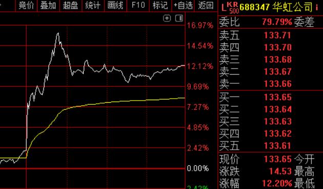 今天半导体、存储芯片板块大涨，2000亿的华虹公司一度大涨超16%，一己之力带动