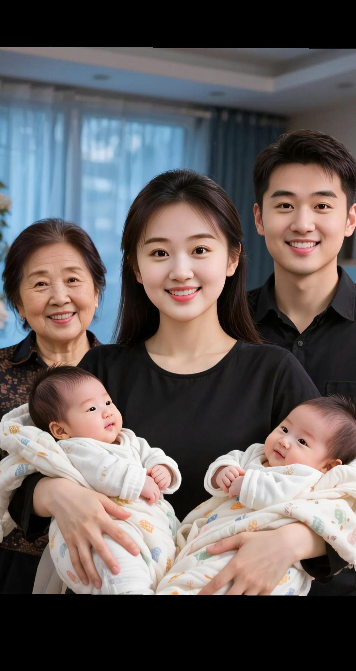 AI悲伤抓拍 抖音ai创作 幸福一家人 温馨一家人 全家同框