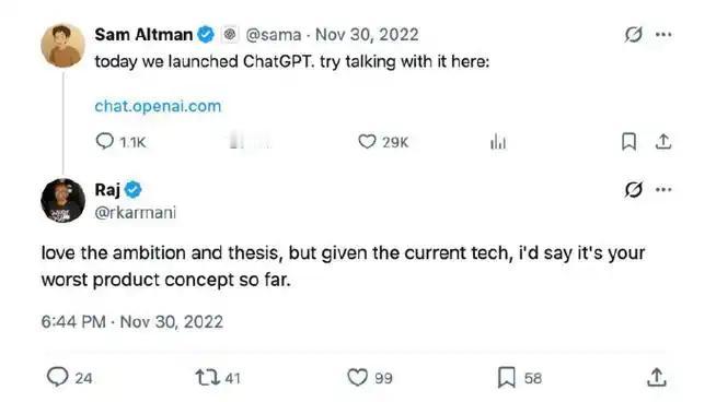 刚诞生时有多震撼
        ChatGPT 刚诞生时，那真是科技圈的一颗“