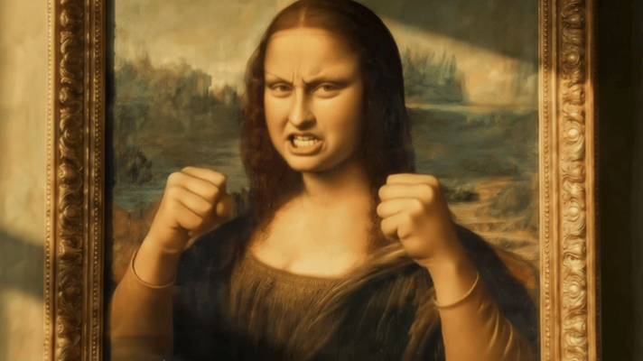 蒙娜丽莎也逃不过上班破防 谁懂啊！蒙娜丽莎也逃不过上班破防！每天保持营业微笑，终