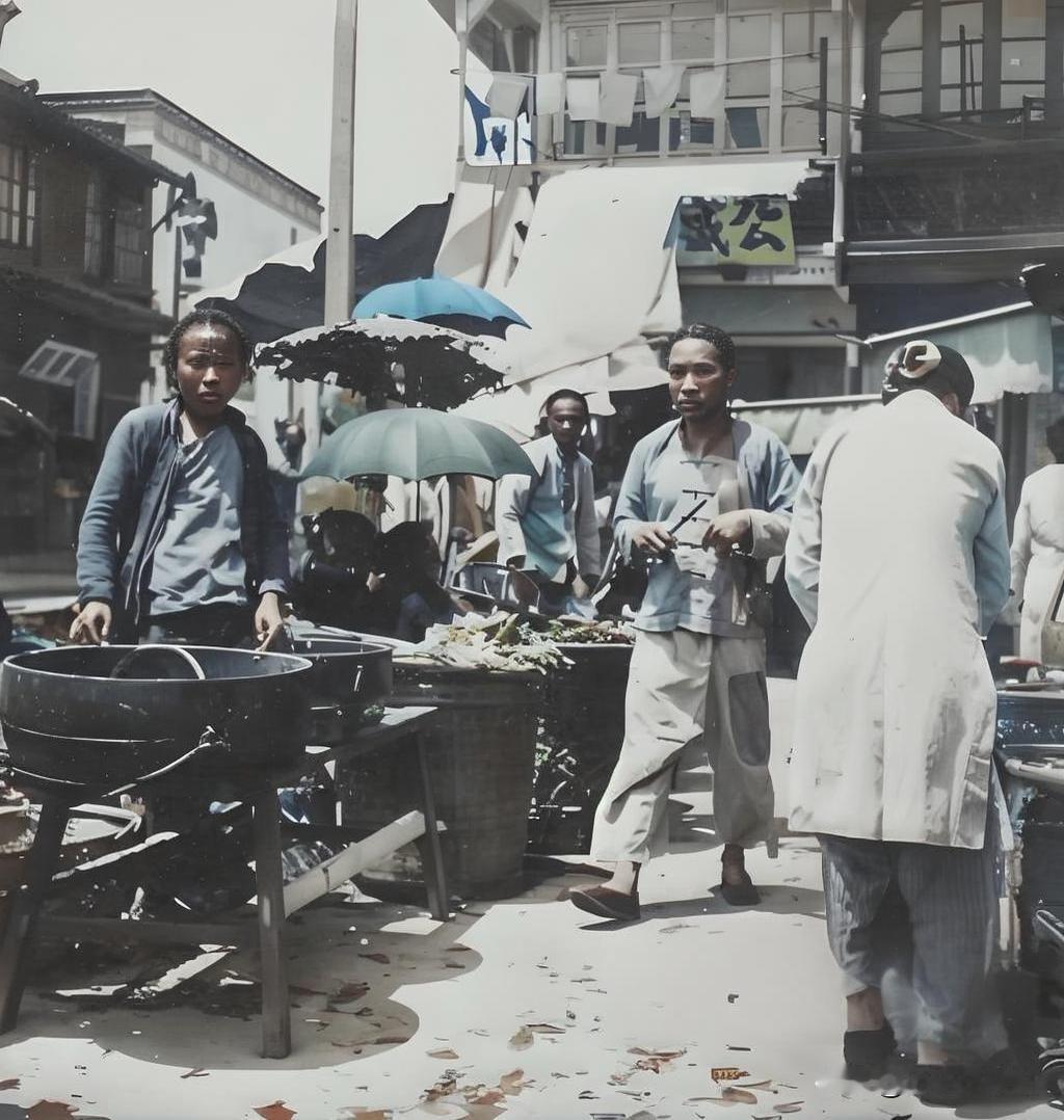 这张1908年西德尼·戴维·甘博拍摄的照片展现杭州南宋御街场景：说起来这御街可有