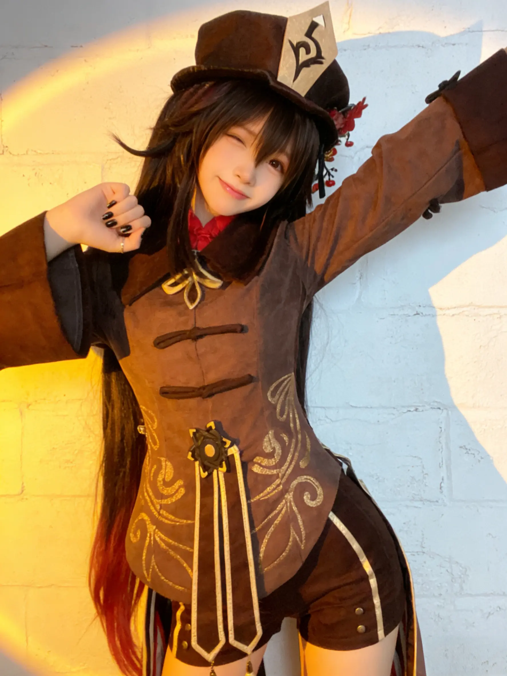 原神 胡桃。  其实过年时候准备慢慢发胡桃的~但是~忘记了~诶嘿