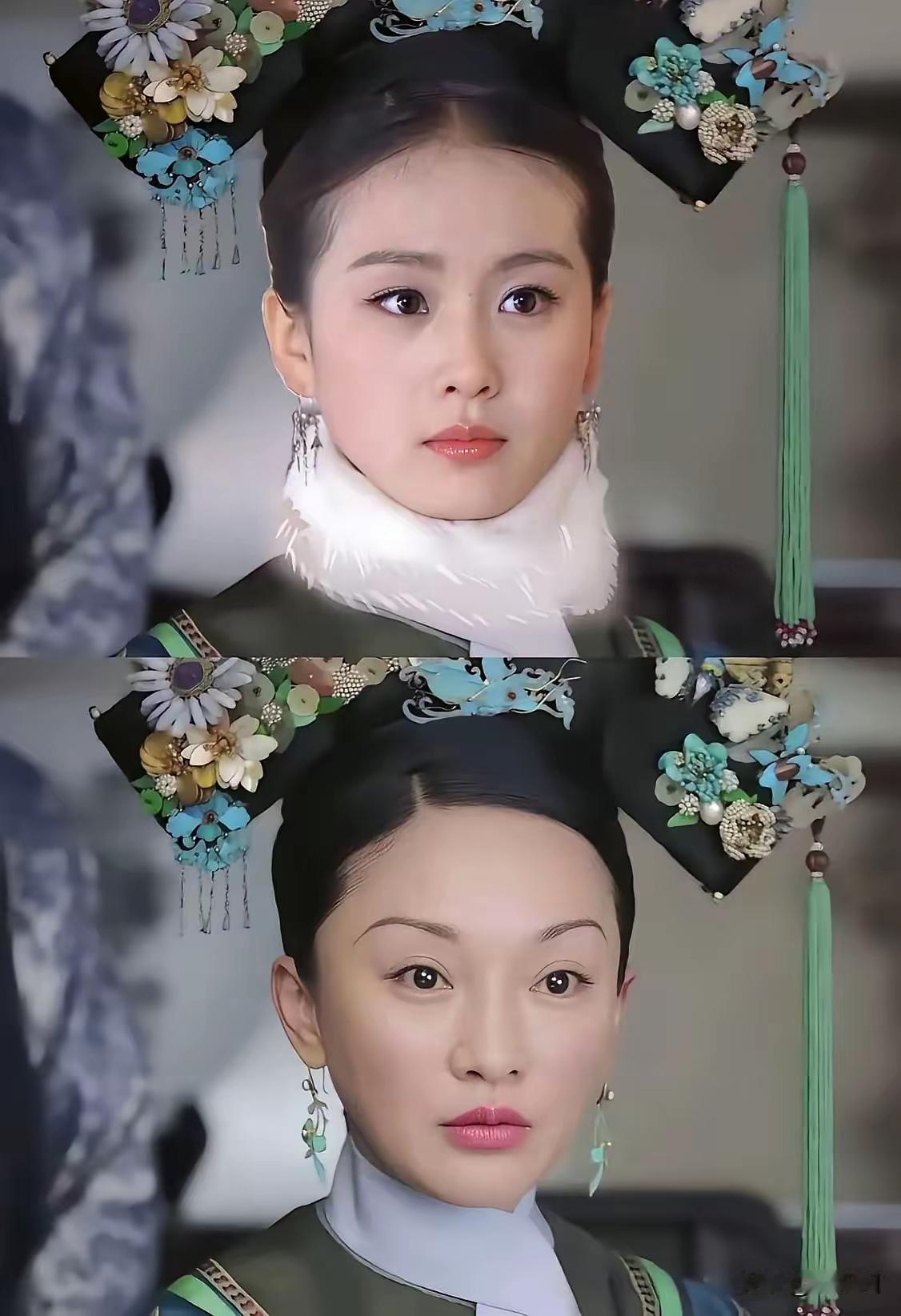 其实只要人年轻再难看的造型也不难看。
看看周迅这套妆造，放在别人脸上看看。
人呀