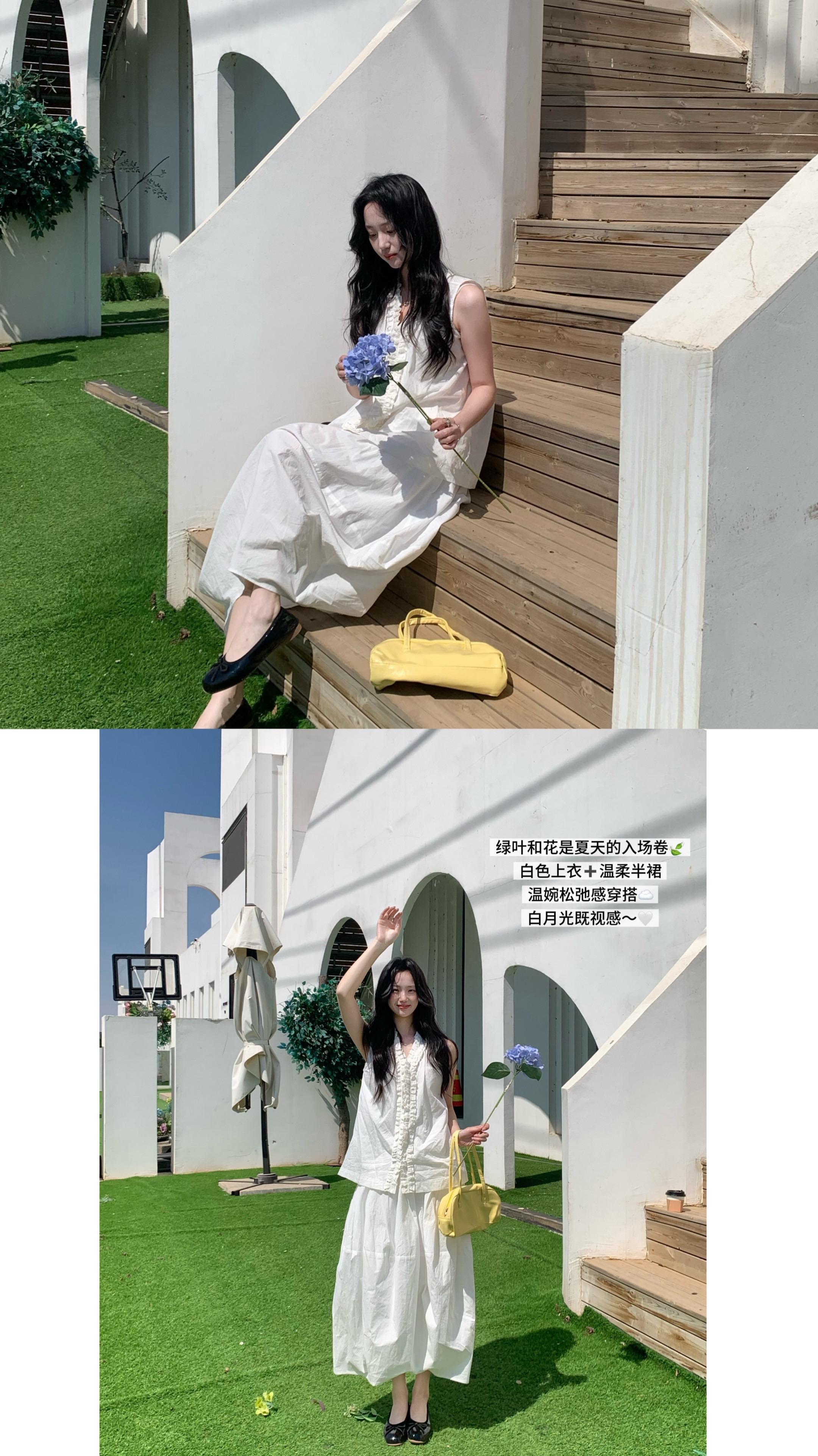 韩系明媚感春夏穿搭🌿。