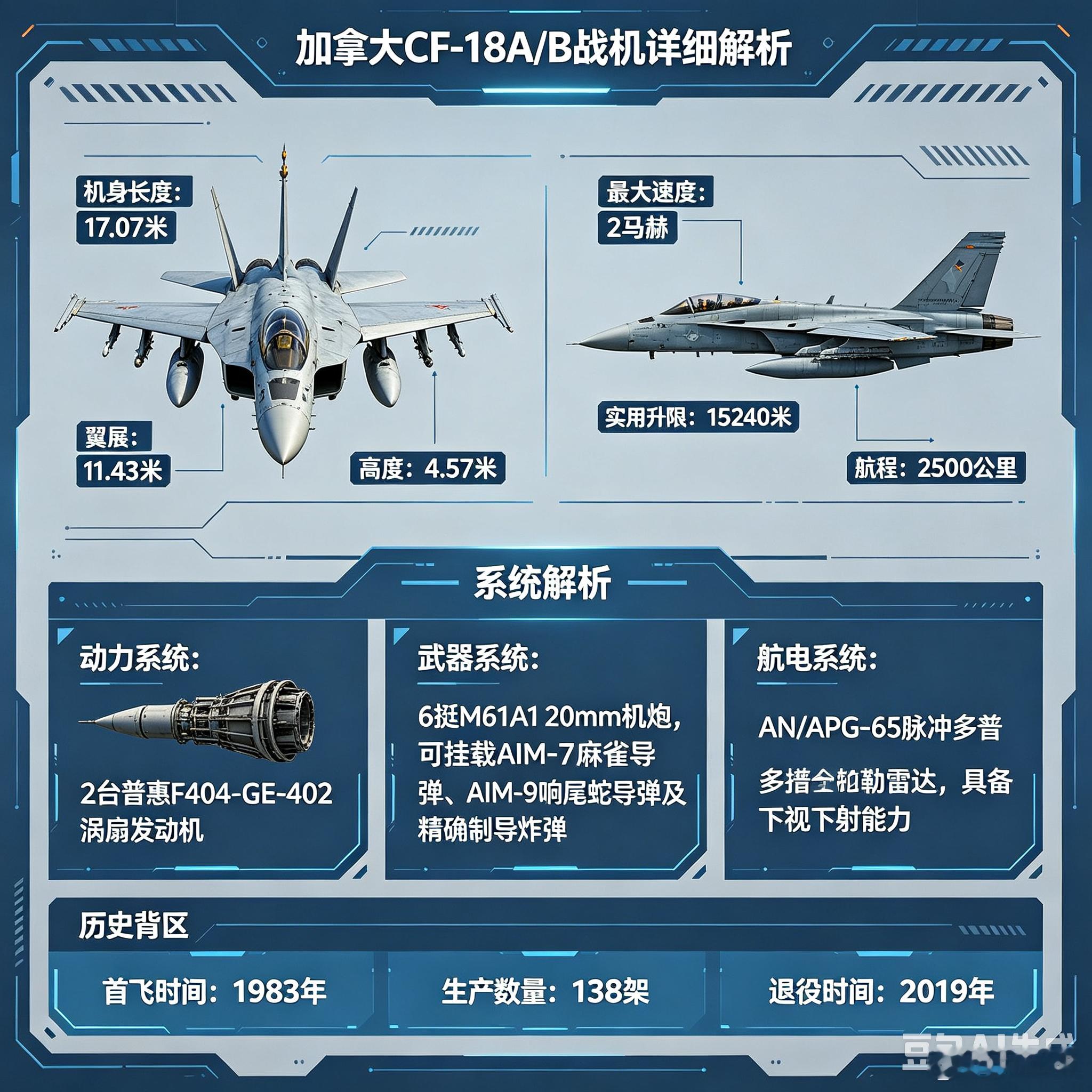 军事ai新视野ai热力追踪 加拿大 CF-18A/B（CF-188）大黄蜂（图片