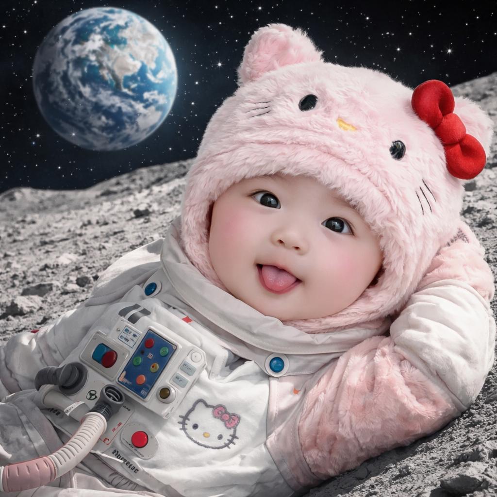 登上月球的小宝宝