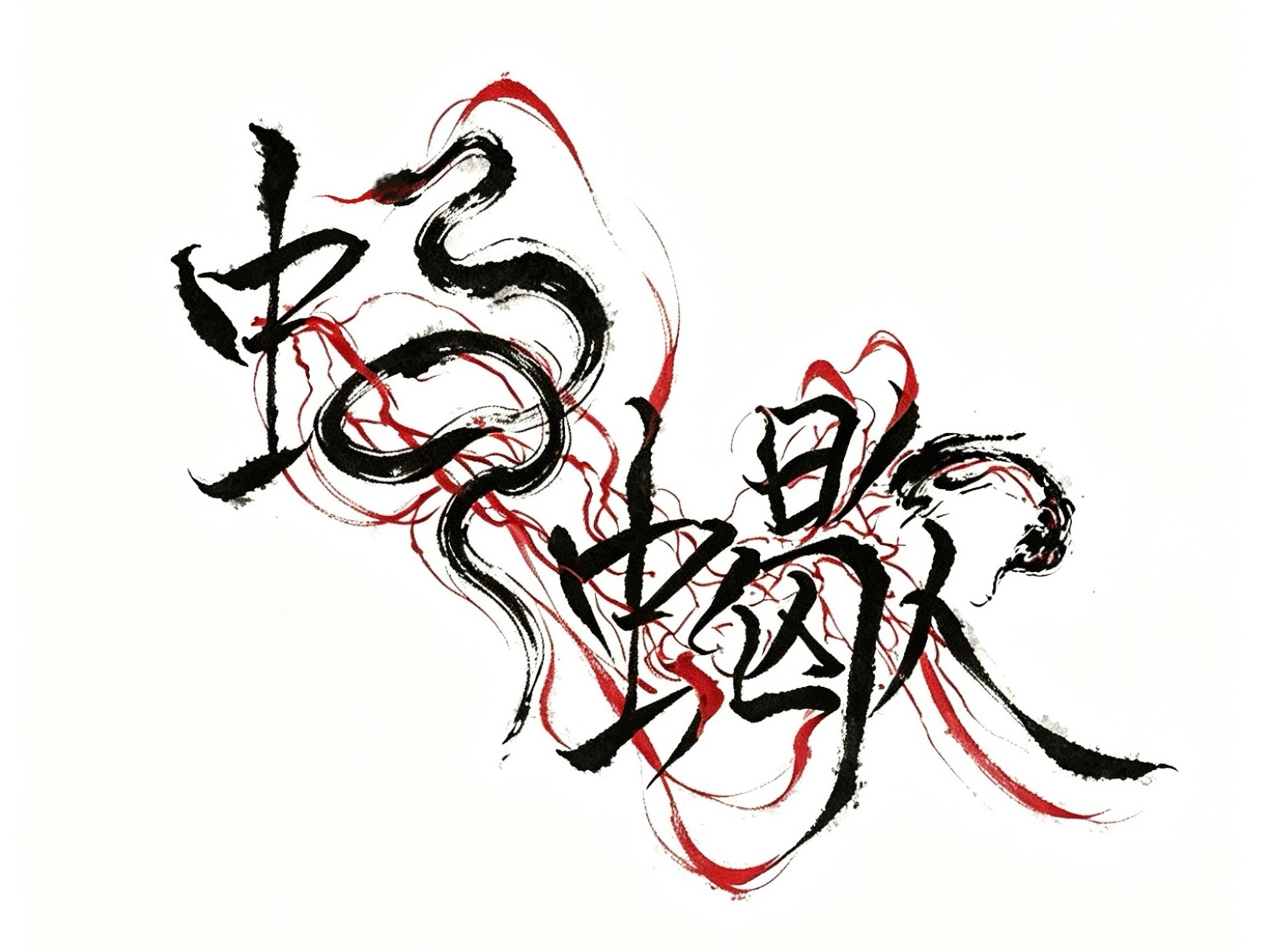 谢谢小宝给蛇蝎设计的字设捏，很有感觉