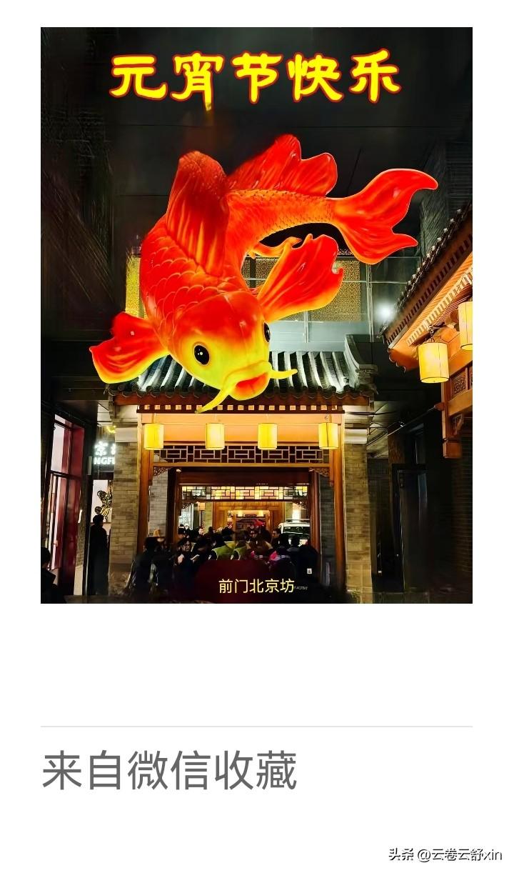 《老乐美拍·元宵观鱼灯》

何处鱼龙舞？
前门夜韵浓。
莫问春来早，
光影映帘栊