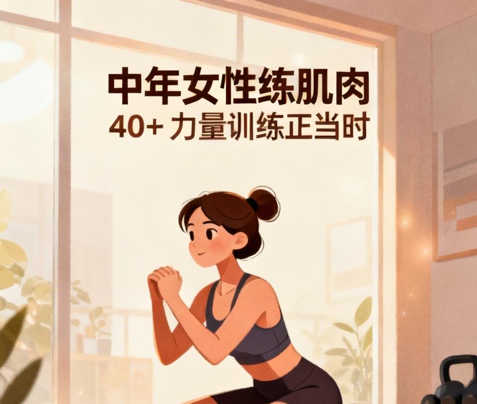 40岁的女人锻炼肌肉，后悔没早点开始，太有用了。

胳膊的肉松松垮垮。

腿部也