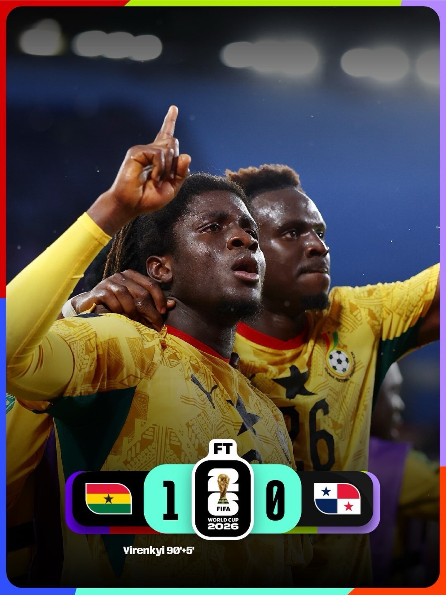 加纳🇬🇭在一场闷战中，最后时刻绝杀巴拿马🇵🇦，拿到3分！ 