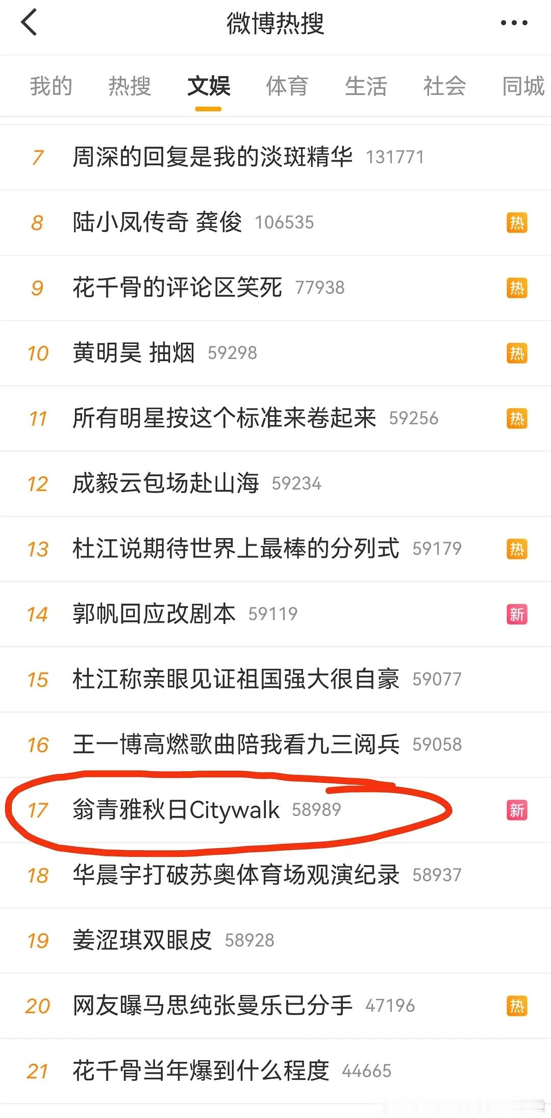翁青雅秋日Citywalk在热搜上看阅兵，看到了翁青雅的热搜，她这是要干什么？ 
