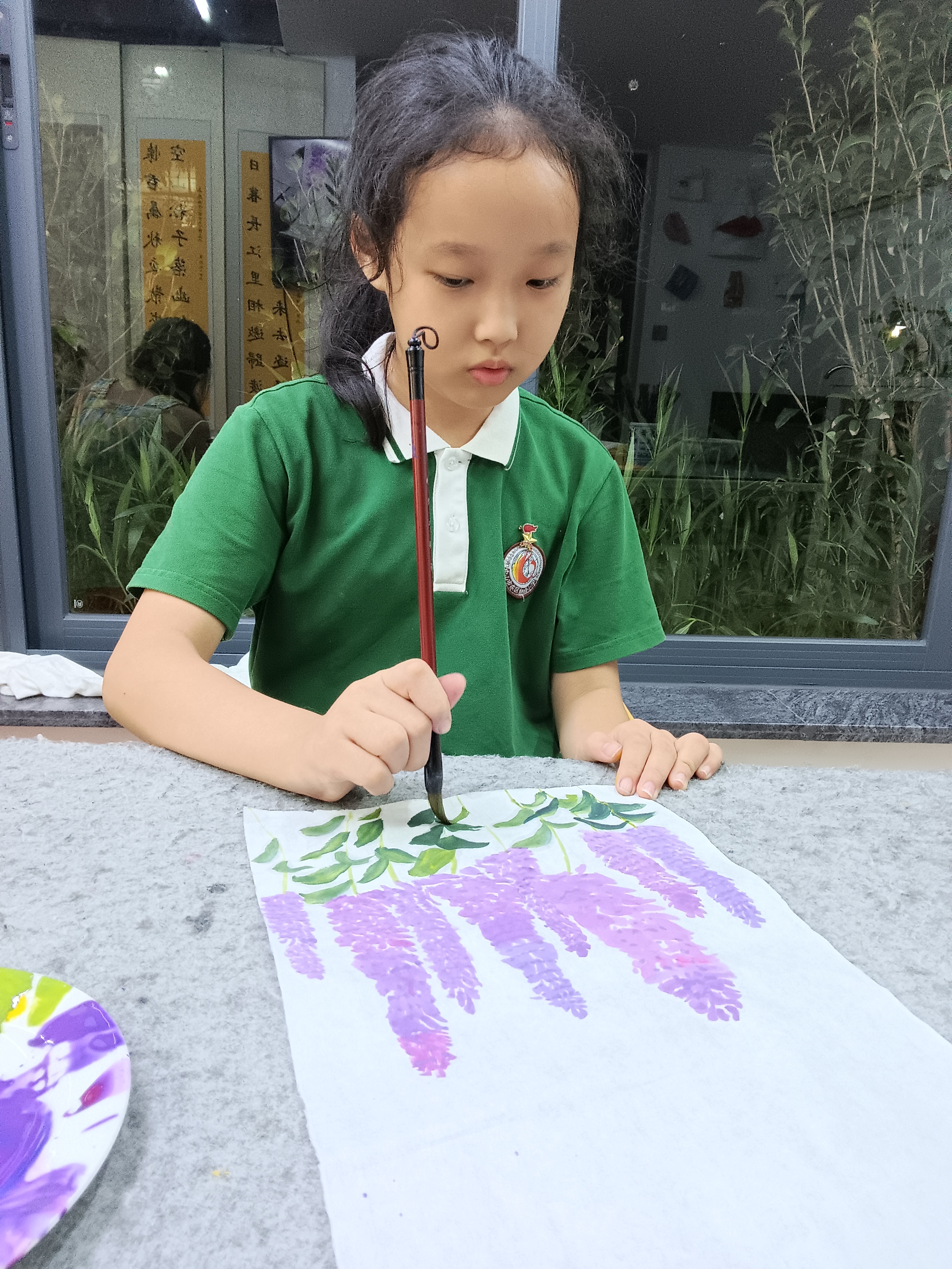 周二，吃个简餐，去学画画背英语单词，背对话，朗读课文[手指比心]晚安💤 ​​​