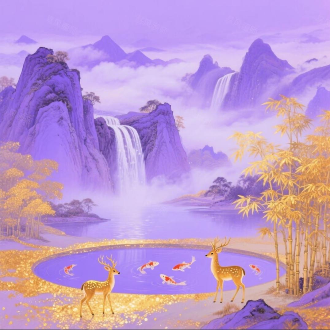 紫气东来·福禄双全·好运连连传统文化 正能量 祝福