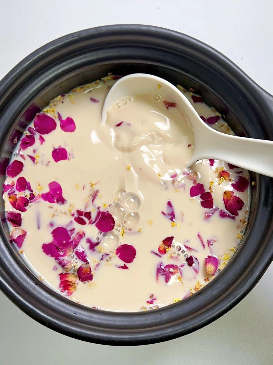 跟网友学的桂花烤奶！！🥰真的好喝s了！！！