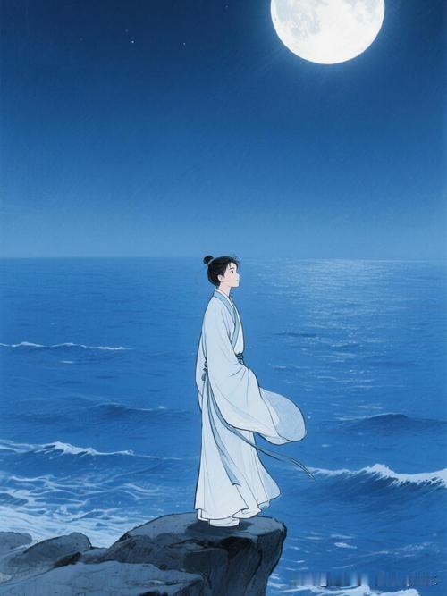 《六月二十日夜渡海》
——宋·苏轼
参横斗转欲三更，
苦雨终风也解晴。
云散月明