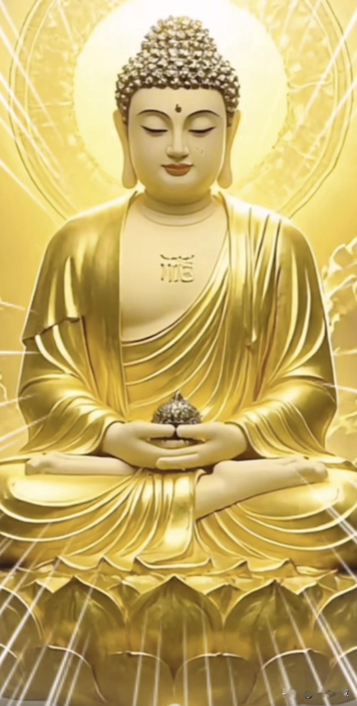 金身佛光耀，心静意自安。