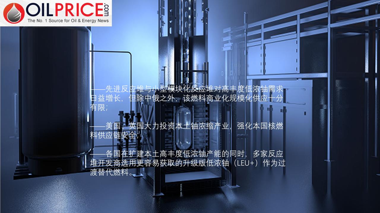 全球竞相研发新型核燃料，对高丰度低浓铀需求日益增长

在核电复兴时代，多国制定战