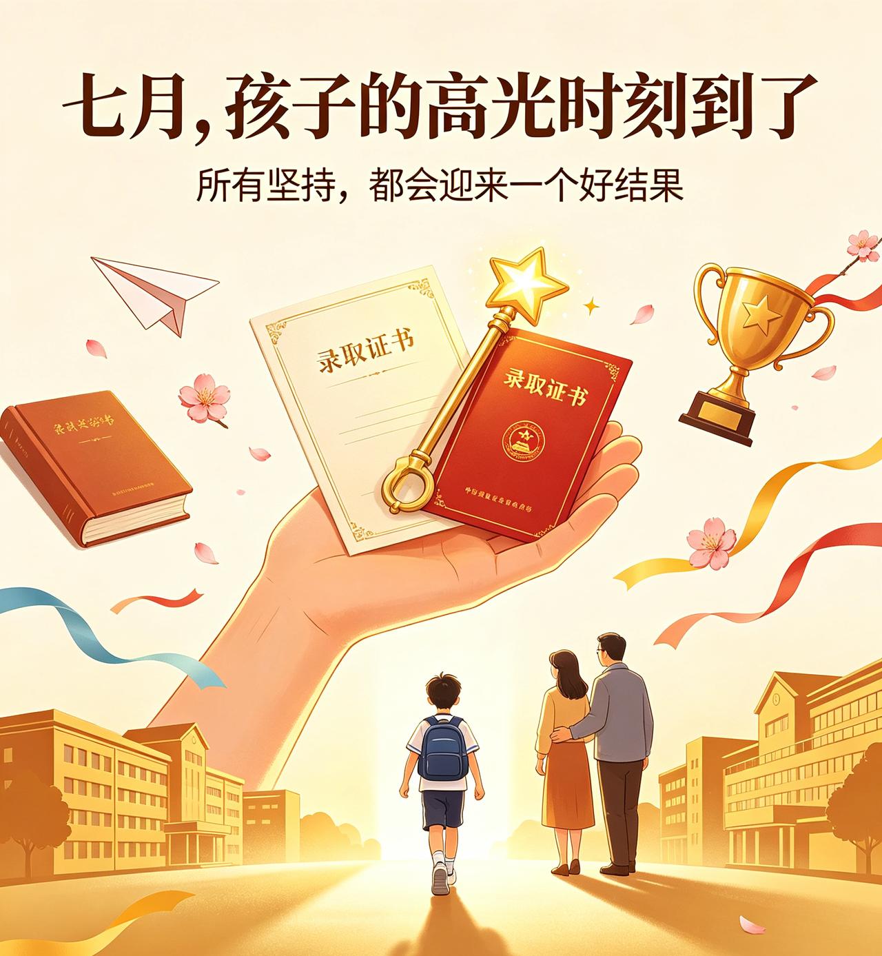 七月家中有大喜事！
孩子盼了多年的机遇来了！[彩虹]
 
盛夏七月，各家升学、竞