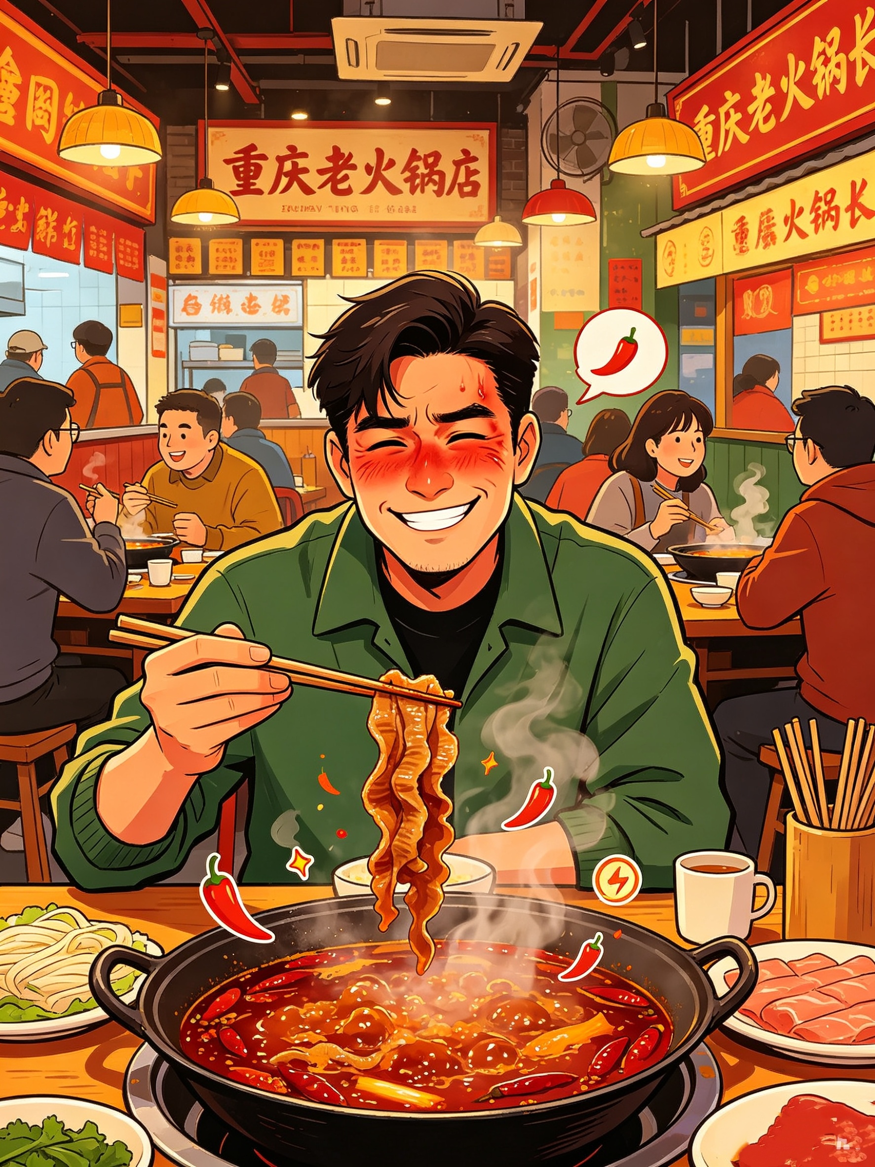 台湾网红馆长打卡重庆火锅微博旅行ING 名场面来袭！馆长陈之汉来到川渝，第一时间