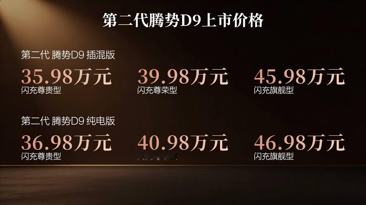 第二代腾势D9震撼上市，家用商务两相宜，豪华出行的新追求

现如今高端 MPV 