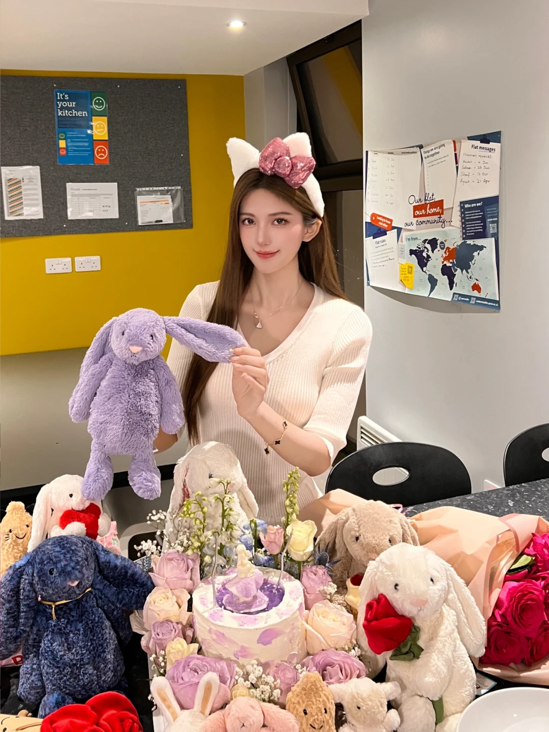 在伦敦的第一个生日💜⛲️许愿池蛋糕上大分！