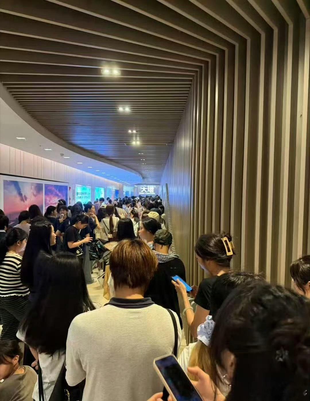 杨紫线下活动好多人，大家注意避暑呀～ 