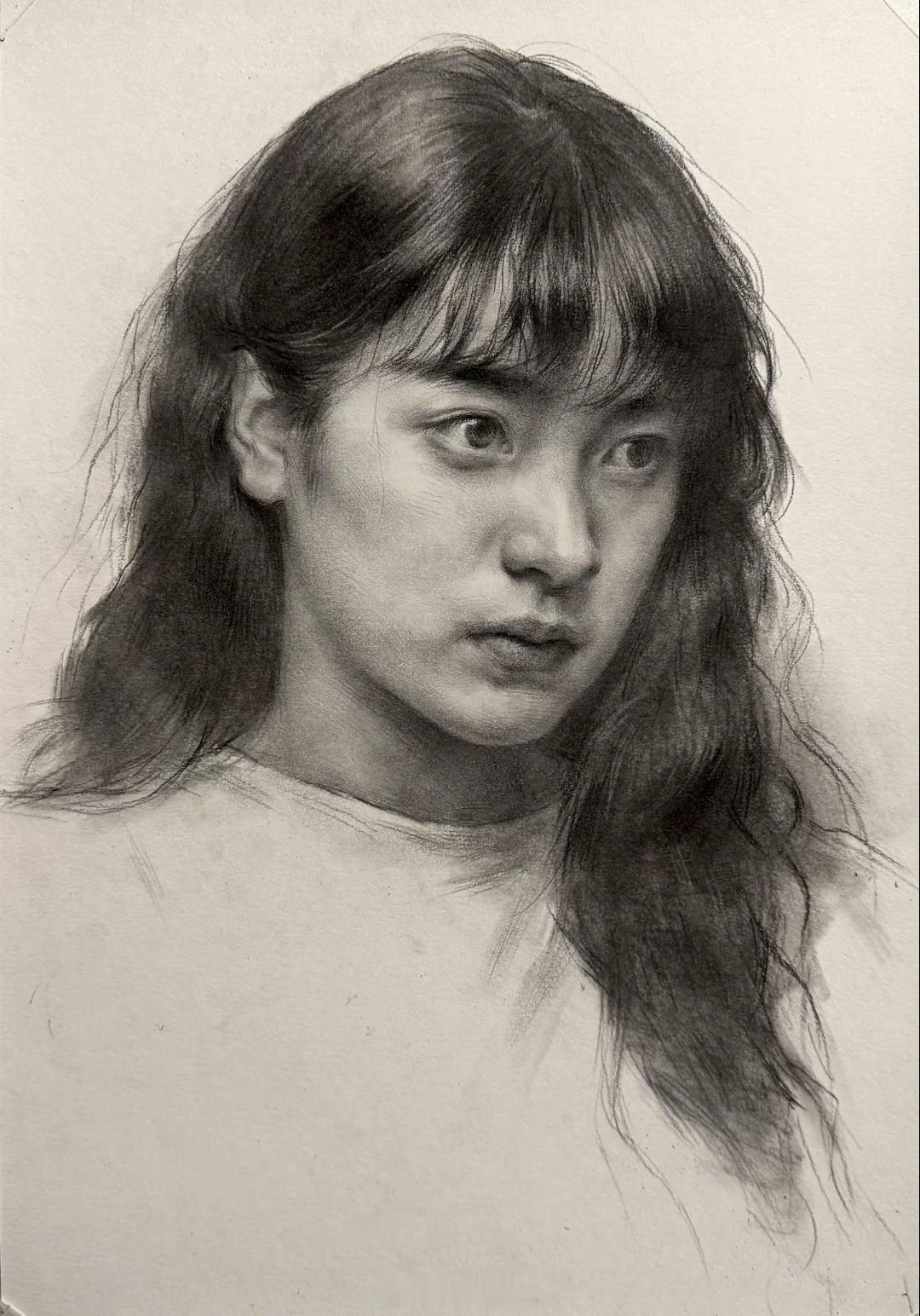 一组素描人物头像 